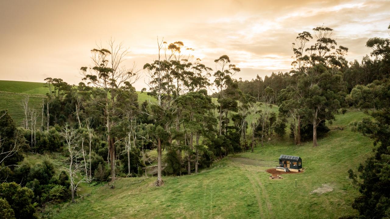 Unyoked's new 'Olive' nature retreat at Winnaleah. Picture: Cam Blake Photography