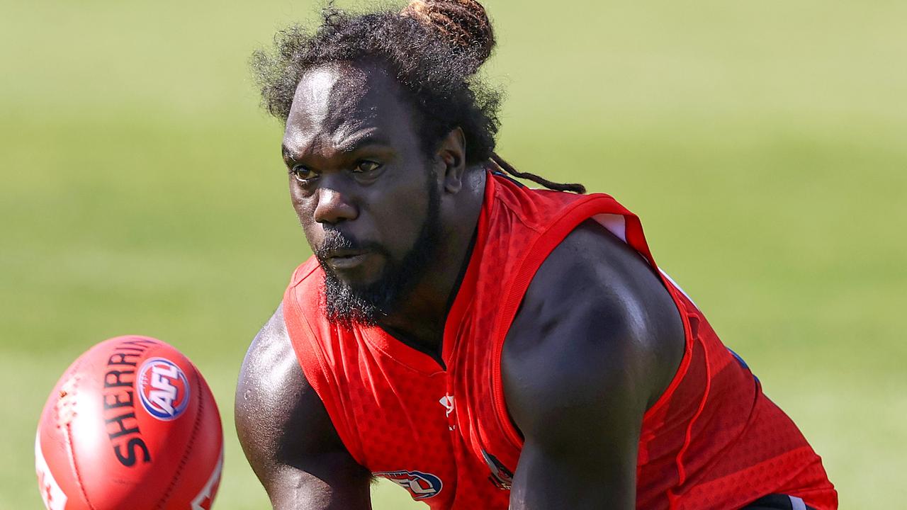 Anthony McDonald-Tipungwuti at training. Picture: Michael Klein