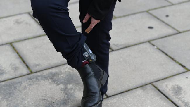 At least one released detainee has refused to wear an ankle monitor. Picture: NCA NewsWire