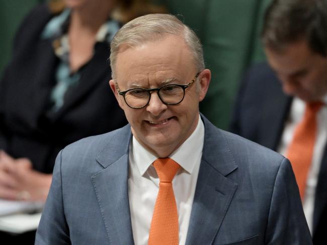 CANBERRA, AUSTRALIA - AUGUST 22: Prime Minister Anthony Albanese speaks at Question Time in the House of Representatives at Australian Parliament House on August 22, 2024 in Canberra, Australia. Pressure is building on the Albanese government on a number of fronts, but cost of living pressures are top among them and may prove to be a damaging political liability in the months ahead as Peter Dutton gets the opposition ready for next year's election season. (Photo by Tracey Nearmy/Getty Images)