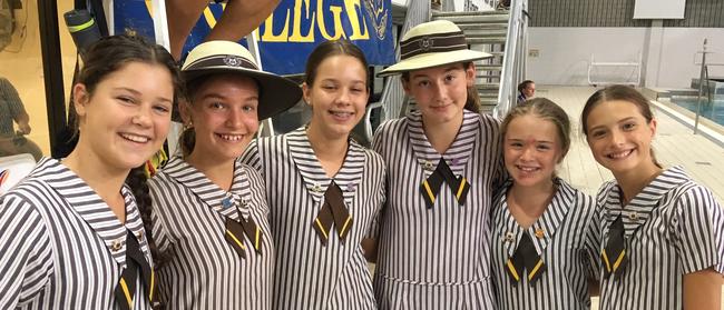 St Rita's College volunteers at the CaSSSA Cup swimming carnival held at Chandler.