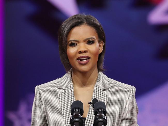 NATIONAL HARBOR, MARYLAND - MARCH 01: Commentator Candace Owens speaks during CPAC 2019 on March 1, 2019 in National Harbor, Maryland. The American Conservative Union hosts the annual Conservative Political Action Conference to discuss conservative agenda.   Mark Wilson/Getty Images/AFP == FOR NEWSPAPERS, INTERNET, TELCOS & TELEVISION USE ONLY ==