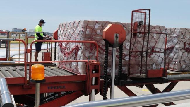 This week’s delivery of 1.2 million Rapid Antigen Tests into Australia at Sydney airport.