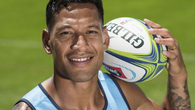 Israel Folau will meet Rugby Australia officials today. Picture: Darren Leigh Roberts