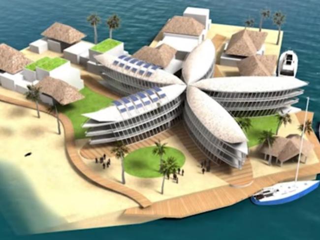 French Polynesia has signed a deal for the world’s first floating city. Picture: YouTube/seasteading