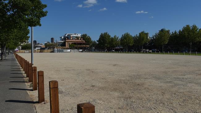 The long-vacant Le Cornu site on O’Connell St, North Adelaide, in 2018. Photo Naomi Jellicoe