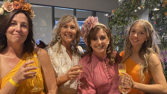 Danette Holding, Lisa Croese, Rebecca Bower and Kiara Bower at The Prince of Merewether for Melbourne Cup event, 2022. Pic: Amy Ziniak