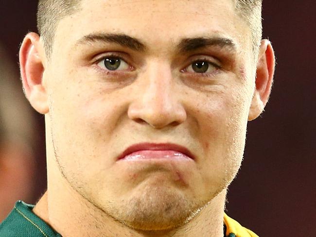 SYDNEY, AUSTRALIA - JULY 06: James O'Connor of the Wallabies looks on after losing the International Test match between the Australian Wallabies and British & Irish Lions at ANZ Stadium on July 6, 2013 in Sydney, Australia. (Photo by Mark Kolbe/Getty Images)