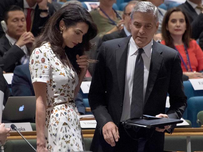 Amal and George Clooney are starting a family, a friend has confirmed. Picture: AFP