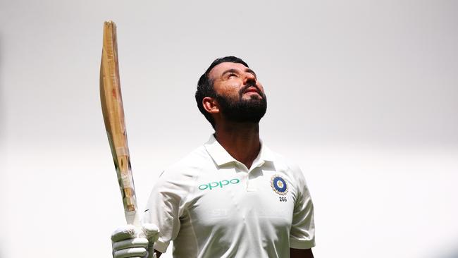 Cheteshwar Pujara celebrated a century at the MCG... and is no stranger to scoring runs. Picture: Getty