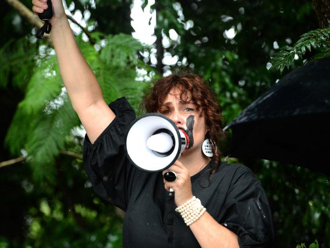 Ilona Harker at the March 4 Justice event in Mullumbimby on Monday, March 15, 2021. Picture: Liana Boss