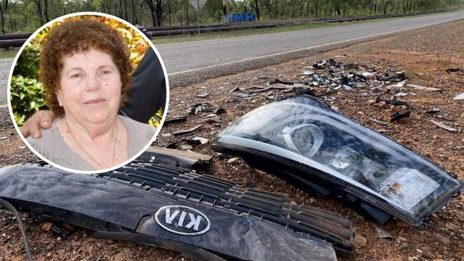 Eleftheria ‘Rita’ Skliros, 75, tragically died in a three-car crash on the Stuart Highway in Livingstone on Saturday.