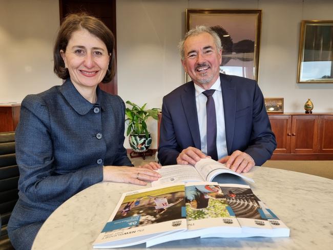 Premier Gladys Berejiklian with Member for Clarence Chris Gulaptis following the 2021 state budget.