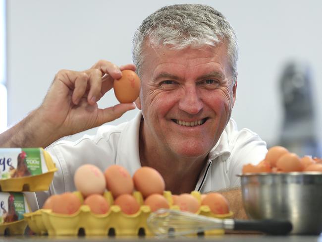 29/10/2019: Sunny Queen Eggs CEO John O'Hara in their test kitchen at their food manufacturing plant in Carole Park, Brisbane. Lyndon Mechielsen/The Australian