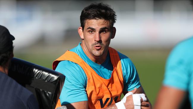 Argentina’s Pablo Matera training in Sydney on Tuesday ahead of Saturday’s match against Randwick. Picture: Brett Costello