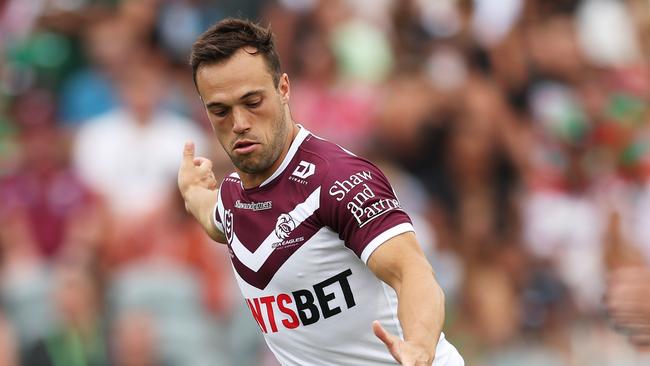 Luke Brooks had the ball on a string in his first game for Manly. Picture: Matt King/Getty Images