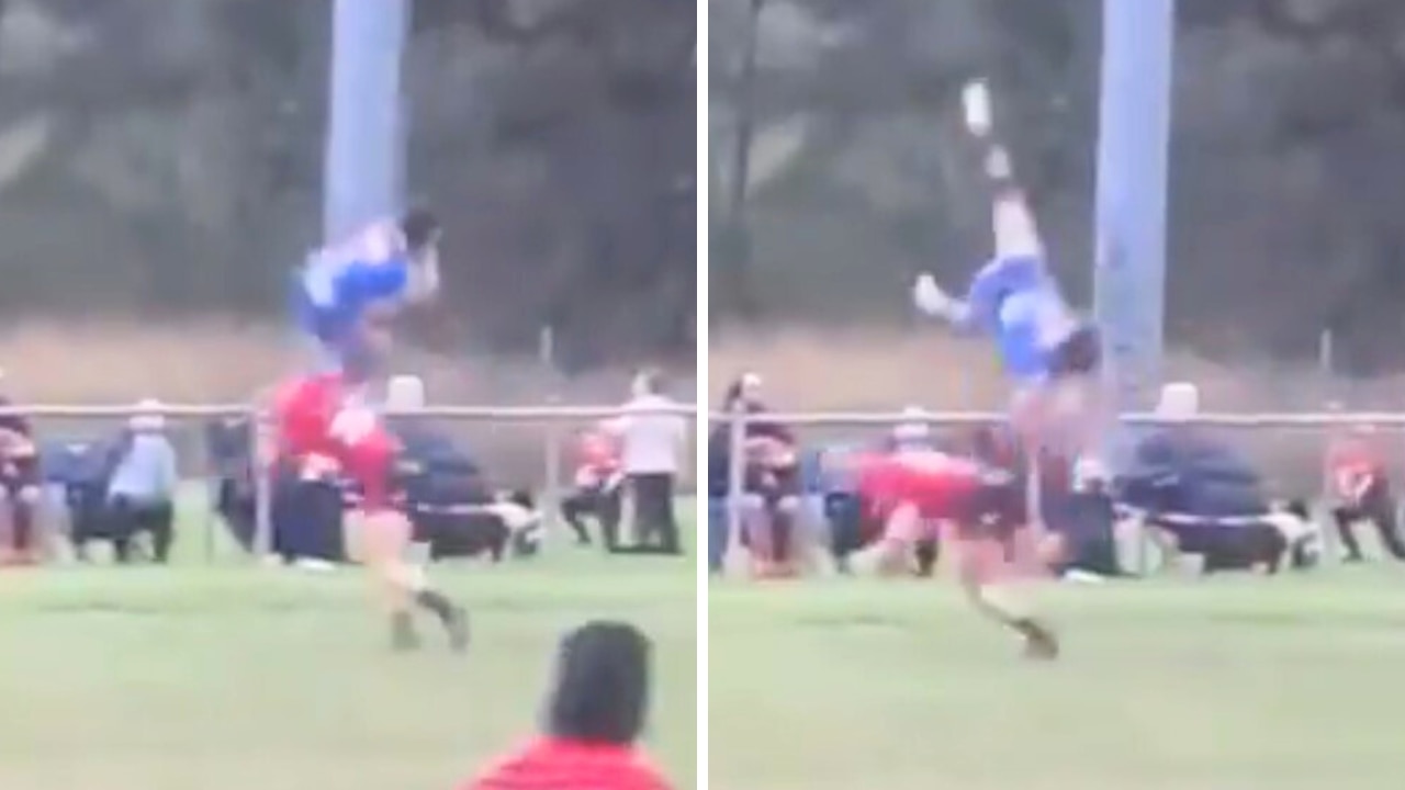 Sickening tackle goes viral, shocks footy fans
