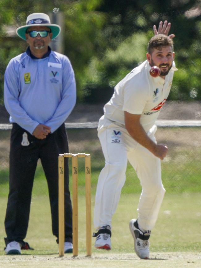 Beaumaris bowler Tom Mellick.