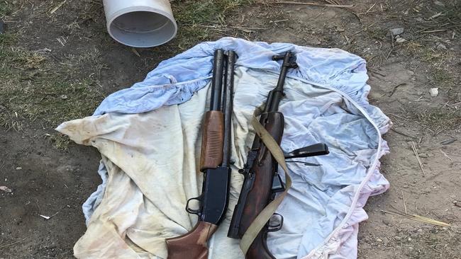 A court heard Wayne Mack had an emotional attachment to firearms like these found on his farm. Picture: NSW Police