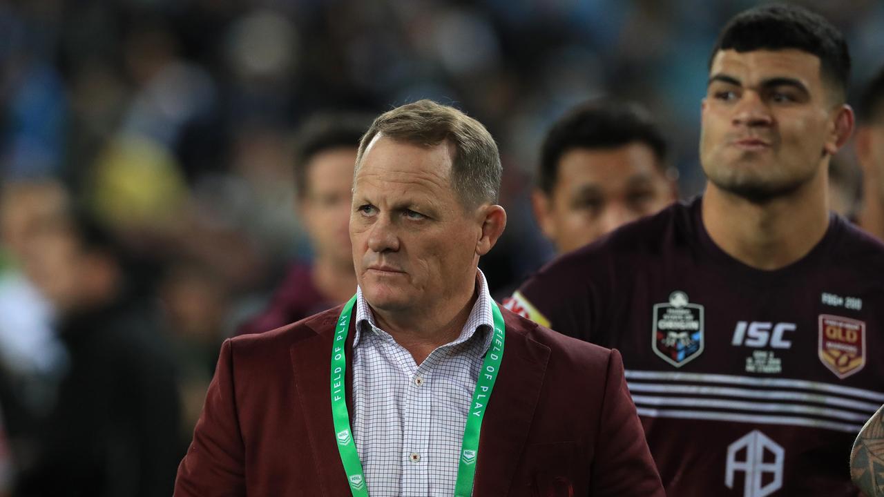 A shattered Coach Kevin Walters after losing the State of Origin game 3 and decider between NSW and Queensland at ANZ Stadium in Sydney. Pics Adam Head