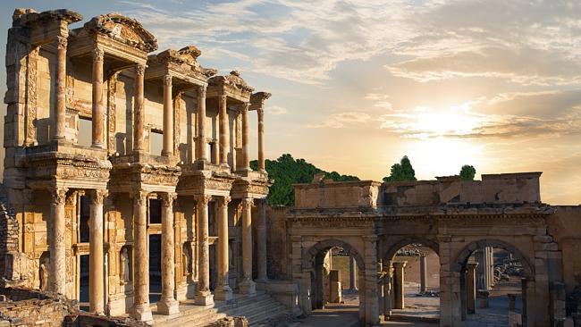 The ancient city of Ephesus in Turkey is among the many historical landmarks on the list. 