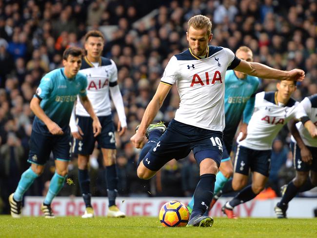 Harry Kane converts a penalty.