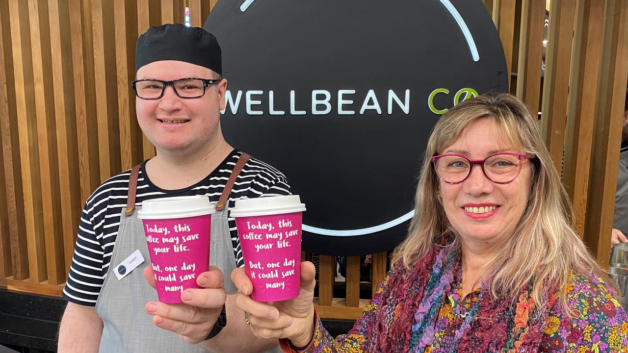 Wellbean Co caf barista Casey Urquhart (left) and Toowoomba Hospital's nurse Liz Hill are hoping more people have a conversation about organ and tissue donation during DonateLife Week.