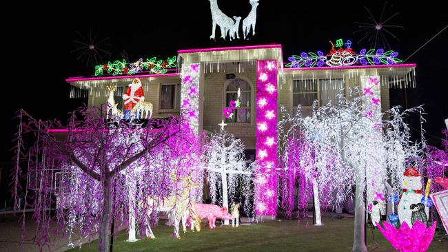 Residents on the Gold Coast have turned on their Christmas light displays. 52 forest Oak drive Upper Coomera. Photo: Jerad Williams