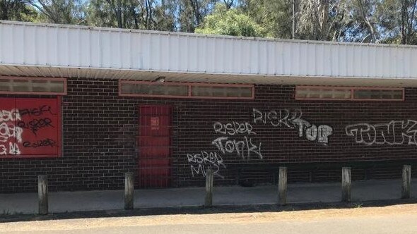 A graffiti attack on public amenities at Careel Bay Sportsground. Picture: Supplied