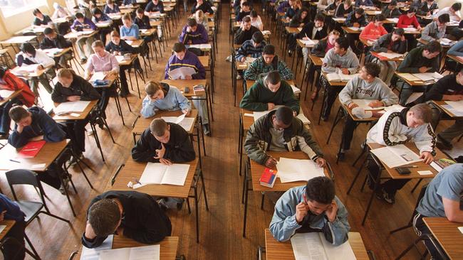 VCE students take their English exam at Northcote High. Exams.