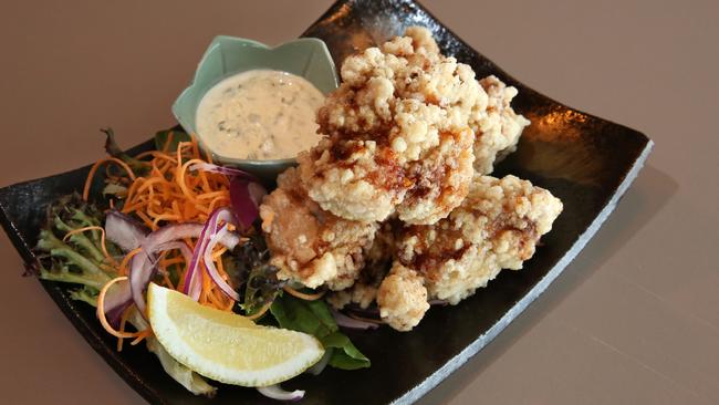 Chicken karaage with home made tartare sauce. Picture: Rob Pozo