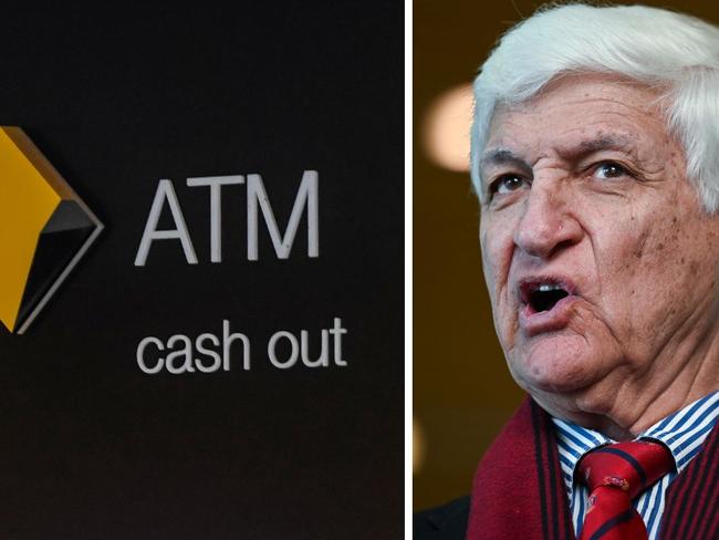 Independent MP Bob Katter has lashed out at the CBA over its decision to charge some customers to withdraw cash. Picture: Martin Ollman/NewsWire