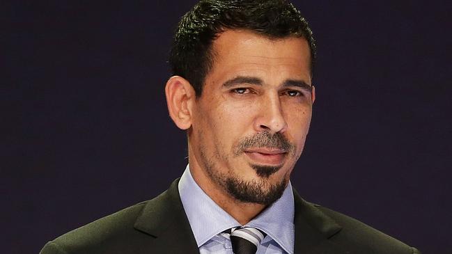 SYDNEY, AUSTRALIA - MARCH 26: Former Iraqi footballer Younis Mahmoud stands on stage during the final draw for the 2015 AFC Asian Cup draw at Sydney Opera House on March 26, 2014 in Sydney, Australia. (Photo by Brendon Thorne/Getty Images)