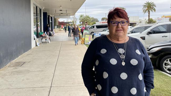 Colleen Lewis at a polling booth in Mildura.