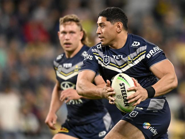 Cowboys star Jason Taumalolo is set to miss the start of the 2025 season as he recovers from foot surgery. Picture: NRL Photos