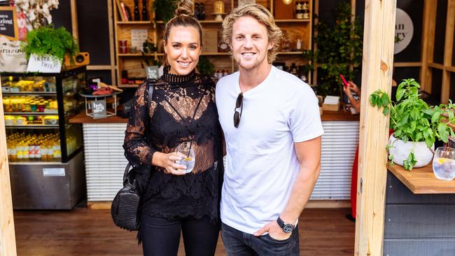 Belinda and Rory Sloane at the launch of Tasting Australia's Urban Pantry and Cellar Door. Picture: Andre Castellucci