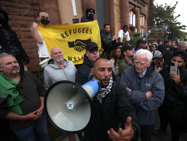 Anti-racism activists in Liverpool ahead of a potential anti-immigration protest. Picture: Getty Images