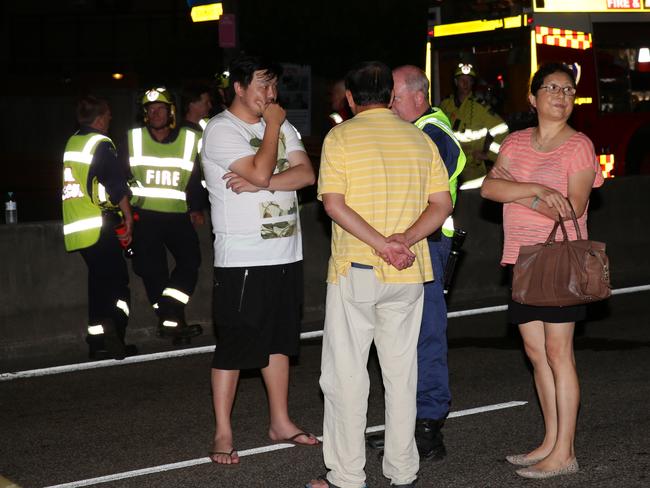 A number of residents were forced to sleep in their cars before neighbouring buildings were deemed safe enough to return to. Picture: Bill Hearne