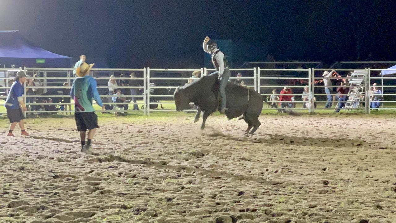 Action in the ring at the Sarina CRCA Rodeo. Photo: Janessa Ekert