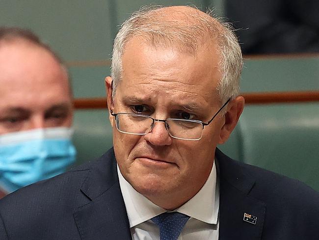 CANBERRA, AUSTRALIA NewsWire Photos FEBRUARY 14, 2022:Prime Minister Scott Morrison during aMinisterial Statement on the Anniversary of the National Apology to the Stolen Generations in the House of Representatives in Parliament House Canberra.Picture: NCA NewsWire / Gary RamagePicture: NCA NewsWire / Gary Ramage