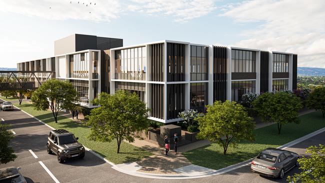 The rear view of the proposed Burnside Hospital Health Precinct.