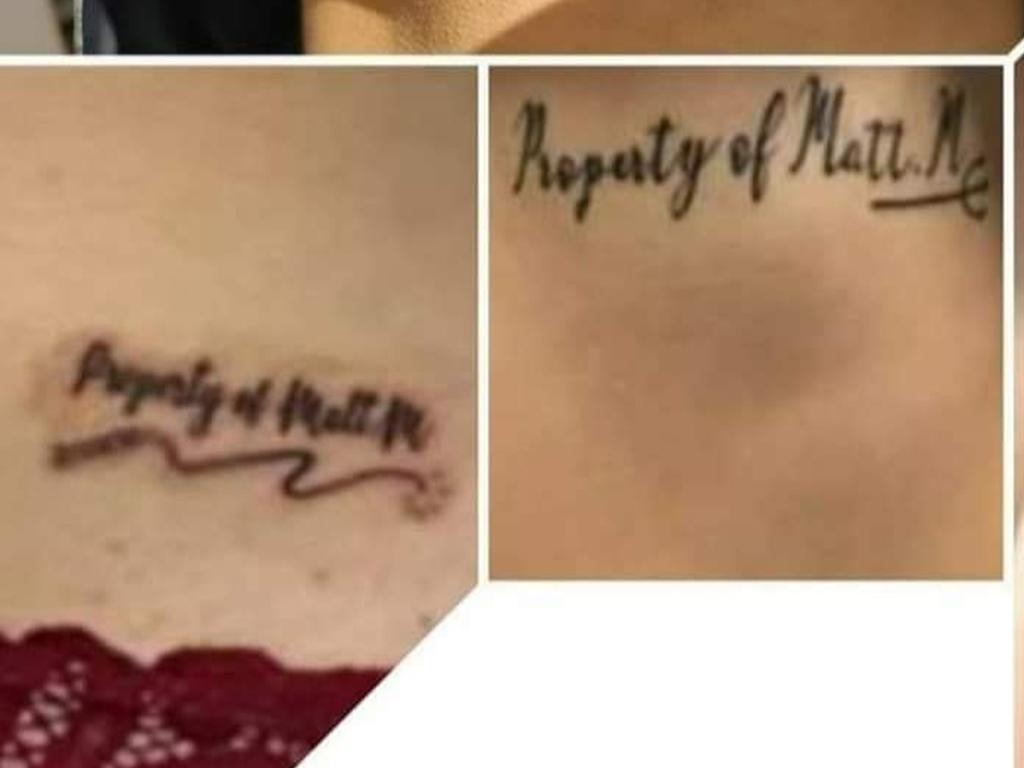 More photos of what appear to be tattoos.