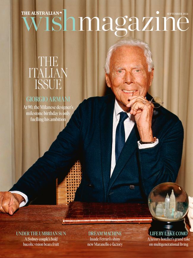 WISH Magazine cover for September 2024 starring Giorgio Armani. Picture: Alasdair McLellan