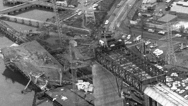 The West Gate Bridge collapsed on October 15, 1970, killing 35 people. File picture.