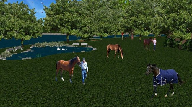 Artist impression of the future of Black Swan Lake at Bundall, sent to Turf Club members in a newsletter. 