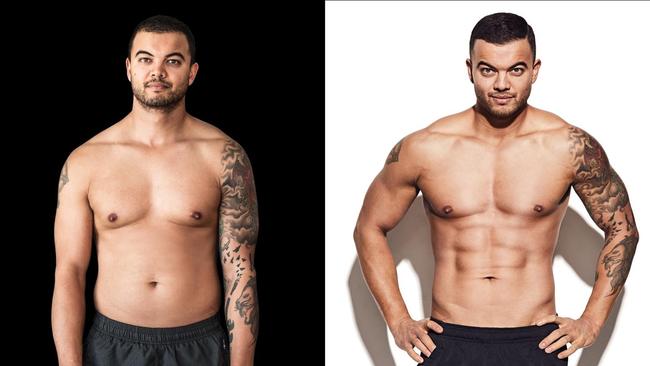 Guy Sebastian had eight weeks to get into shape for his Men’s Health Australia cover. Picture: Jason Ierace