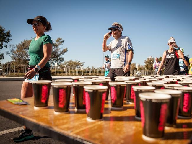 Keep hydrated every 5km or 20mins during the Gold Coast Marathon