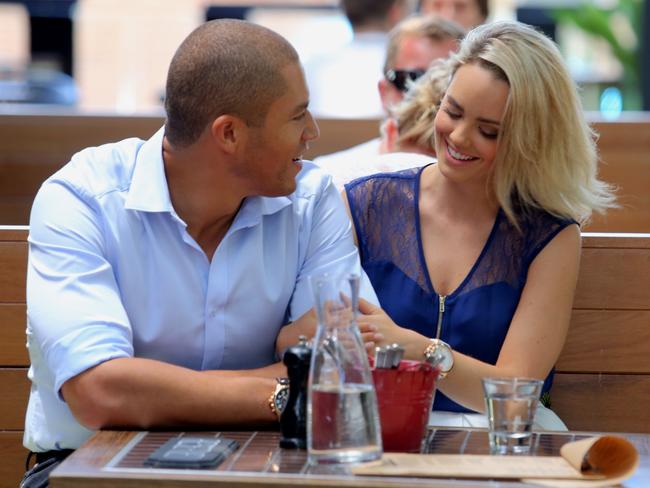 Together ... The Bachelor’s Blake Garvey is dating the show’s second runner-up, Louise Pillidge. Picture Adam Taylor