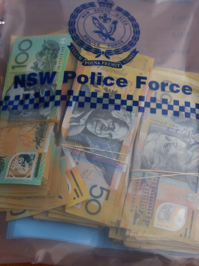 Material allegedly seized during the search. Picture: NSW Police