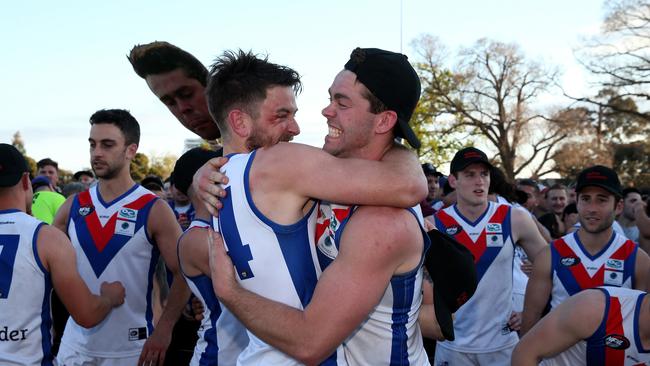 The joy is there for all to see after West Preston-Lakeside’s grand final victory.